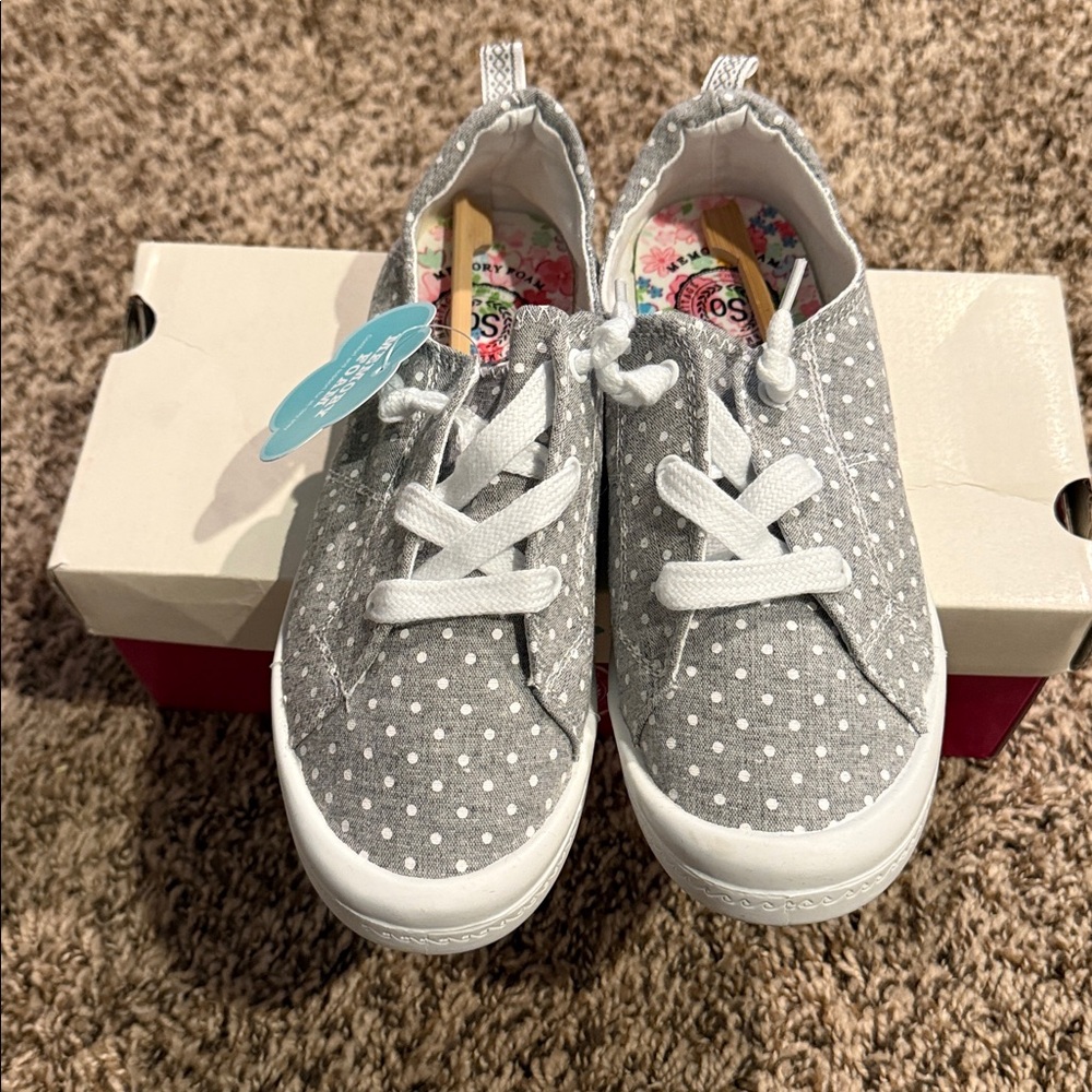 Authentic American Heritage Gray Polka Dot Sneakers